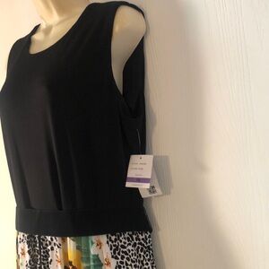 Women’s asymmetrical sleeveless summer floral flowy dress